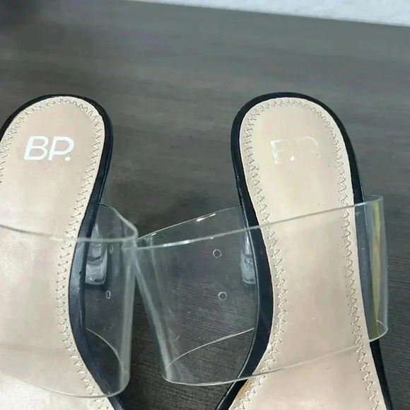COPY - NEW -BP - Slide Sandal Naomi Black Clear Block Heel Womens - Picture 11 of 12